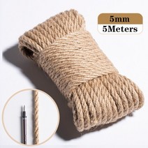 마닐라로프 와이어 안전 밧줄 빈티지 웨딩 주트 로프 코드 스레드 트림 포장 수제 DIY 황마 리본 꼬기 대, 08 5mm 5Meters