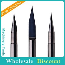 pcb 금속 절단 가공46 mm PCB 조각 비트 V 모양 팁 엔드 밀 CNC 라우터 1 개 텅스텐 카바이드 3D 밀링 커, H 6mm, VB-A30-T01