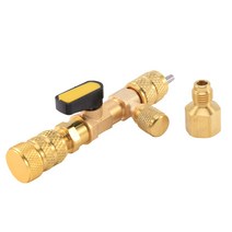 R410A R22 이중 크기 SAe 포트 HVAC 밸브 코어 제거 설치 도구 (가스 손실 없음), 하나, 금