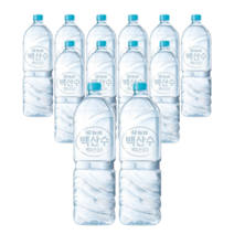 백산수2리터 무라벨 생수 백두산물 청정암반수, 48개, 2L