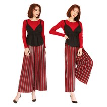 치마바지 여성스러운 플리츠팬츠 와이드밴딩팬츠