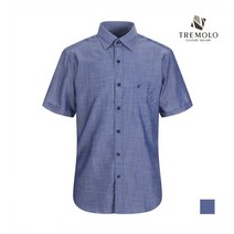 인디안 TREMOLO 남성가로패턴 반팔 셔츠_TGBTSTM3471