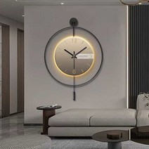 모던 디자인 아트월벽시계 LED 무소음 벽걸이 시계, MSY-304B50cm블랙프레임led조명포함