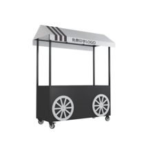 마차매대 플리마켓 유럽식 이동 야시장 노점차 바퀴달린, 블랙130x60x200CM