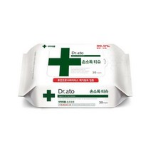 닥터아토 손소독 티슈 휴대형, 20매, 10팩