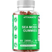 비타매틱 아일랜드 바다이끼 씨모스 젤리 3000mg 60개, 개, 60 카운트(1팩)