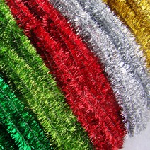 1000 반짝이모루/칼라모루/색모루/털모루/철사/와이어/인형만들기/만들기재료/공예/크리스마스장식/트리/조형, 반짝이모루_은색