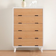 [천삼백케이] [도도] 곤즈 5단 서랍장 800, 화이트