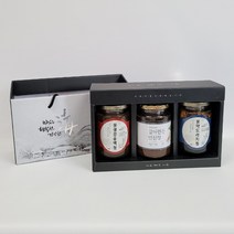 국내산 생강/약도라지/인삼으로 만든 꿀청 3종 선물세트 500g X 3병