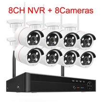 셉톱박스 빔프로젝터 영상기 송신기 리모콘 Techage-5mp 8CH 무선 감시 보안 시스템 AI 얼굴 감지 비디오 C, 04 8CH NVR and 8 Camera_01 없음