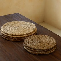 HUE 쉴 휴 우드 라탄 테이블매트 (2color), 내츄럴우드, 원지름 40cm