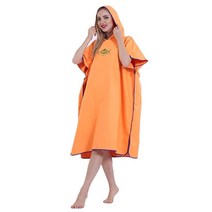 비치 타월 체인징 로브 퀵드라이 서핑 판초 해변 수영 야외 스포츠용 | 블랙 451770, Orange