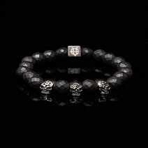 [에잇볼륨] EV 3Skull Bead Bracelet(Angulargray) (18331