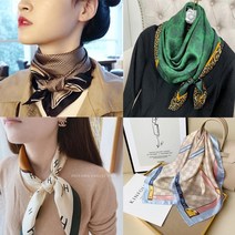 프리미엄 미니 사각스카프 스카프 봄스카프 여성 실크 여성 코디 사각 봄 롱 연출 스카프 여자