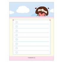 솜사탕 체크리스트 떡메모지, 100장 묶음