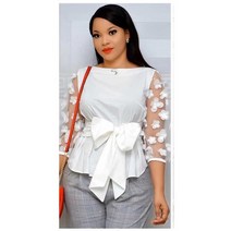 키코이 캉가 여성용 아프리카 티셔츠 의류 탑 플러스 사이즈, [02] M, [02] WHITE