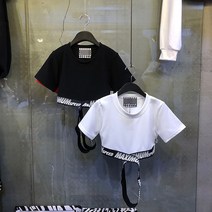 방송댄스 맥시멈시리즈 밑단X 밴드 슬림핏 크롭 티셔츠