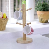 에코DIY 고무나무 원목 컵걸이, 1개