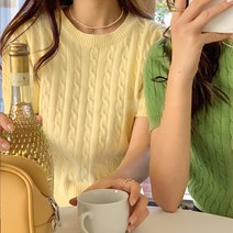 와피 꽈배기 니트