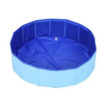 강아지 수영장 풀 Foldable 애완 동물 목욕 수영 욕조 Collapsible Bathing Pool for Dogs Cats Kids, 5.blue - 120X30cm