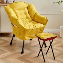 원룸쇼파 1인용 미니쇼파 일인쇼파 패브릭 소파 의자 가정용 거실, 1_ 옐로우
