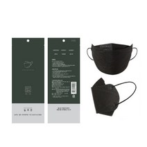늘푸른 황사방역용 KF94 / KF80 마스크 (식약처허가 국산 공적마스크 / 낱장단위 개별포장 / 50매입 박스출고), 대형 블랙(성인남성/여성), 50매