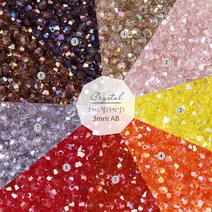 비즈아이 [2-605-A]크리스탈(주판알) 3mm (AB) [1봉(약99개)], 3.옐로