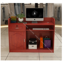 매장 업소용 카운터 입식 테이블 계산대 프런트 캐비닛 안내데스크, 마호가니컬러 + 100x38x90cm