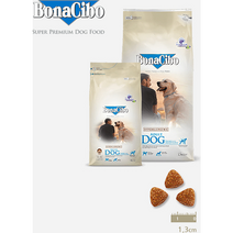 보나시보 어덜트 큰알갱이 강아지 건식 사료, 4kg+100g