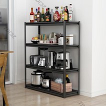 이마트 트레이더스 코스트코 고릴라랙 창고렉 선반 4층 금속, 실버 블랙 4단 60X45.7X103