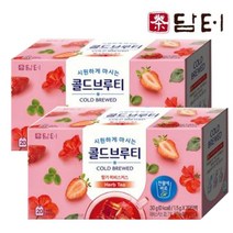 [해피유니몰] 담터 콜드브루티 찬물에 시원하게 마시는 아이스티 딸기 히비스커스20티백, 20티백_2개