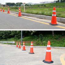 차량유도 슈퍼 헤비콘 주차고깔 칼라 라바콘 공사표지 삼각뿔 현장 통제, 신도 스마트 칼라콘, 1개
