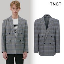 (정품)TNGT 그레이 체크 경량 자켓