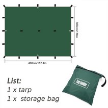 돔텐트 19 hanging points tarp tent awning 방수 야외 캠핑, 방수포만, 협력사, 카키색 옷감