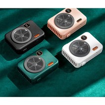 탁상용 카메라 선풍기 목에거는 선풍기 넥밴드, 화이트