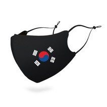 나라사랑마스크 태극기 독도 검정 밴드마스크 6종, 05.태극기, M, 1개