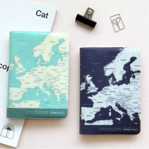 예쁜 여권 커버 세계 지도 케이스 PVC 오염 방지 _ 2201206A