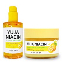 썸바이미 유자 나이아신 30 데이즈 잡티 세럼 50ml + 브라이트닝 슬리핑 마스크 60g, 상세페이지 참조