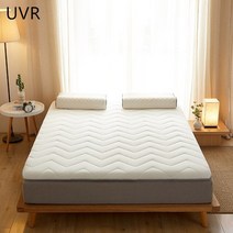 베스트 슬립 패밀리 저상 토퍼 가족 침대 매트 uvr 접을 수 있는 통기성 라텍스 내부, 100x190cm, 두께 4cm, 하얀