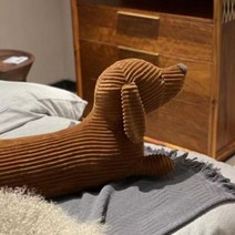 인형쿠션 50-110cm 쿠션 길게 갈색 귀여운 팬더 영국 짧은 다리가 있는 닥스 훈트 개 베개 소파 플러시 인형 아이 소녀 선물 홈 장식 1 피스, [03] 110cm, [01] Dachshund