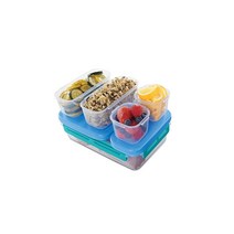 러버메이드 LunchBlox 누출 방지 입구 도시락 용기 키트 라지 블루, Large Entree Kit