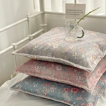 마이룸엔 자체생산 핸드메이드 블로썸 플라워 꽃무늬 순면 식탁 의자 사각 방석 ( 40cm / 50cm )