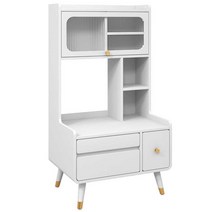 좌식 화장대 LED 조명 거울 서랍장 틈새 수납장, 0.6 화이트