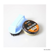 캉가루 구두약 솔세트(검정)(브라운)(밤색), 밤색, 밤색