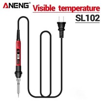납땜흡입기 ANENG SL102 전기 납땜 인두 미국/EU 플러그 가변 온도 220V 디지털 디스플레이 용접 휴대용 El, 04 A