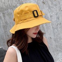 한국어 버전 봄 여름 어부 모자 길거리 복고 메탈 단추 백단 대야 모자 나무 귓가 자외선 차단 햇볕 모자 대발