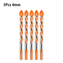 5pcs 3/4/5/6/8/10/12mm 초경 삼각형 드릴 비트 대리석 유리 타일 세라믹 구멍 오프닝 전동 공구, 02 4mm
