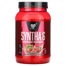 BSN 신타-6 울트라 프리미엄 프로틴 매트릭스 딸기 밀크셰이크 1.32kg(2.91lbs), 1319.95g, 5병