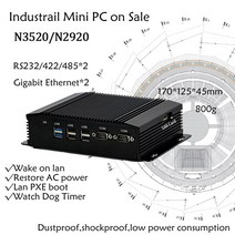 미니PC 팬리스 인텔 셀러론 j1900 미니 pc windows hdmi vga 7/8 os rs232 com * 2 산업용 컴퓨터, [01] N2920, [05] 8GB RAM 120GB SSD