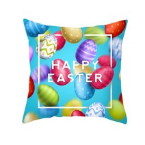 토끼 베개 인테리어 쿠션 Home Decoration Radio Day Happy Easter Rabbit Printing Polyester Pillow Cush, 10 15_04 40X40CM
